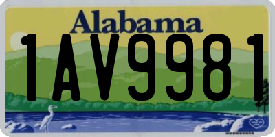 AL license plate 1AV9981