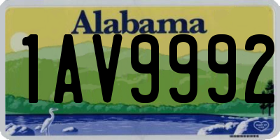 AL license plate 1AV9992