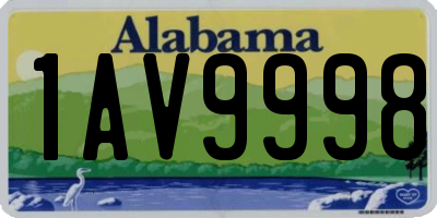 AL license plate 1AV9998