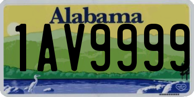 AL license plate 1AV9999