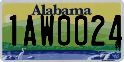 AL license plate 1AW0024