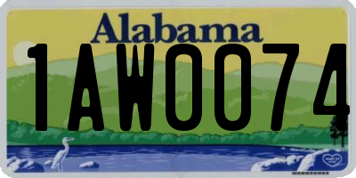 AL license plate 1AW0074