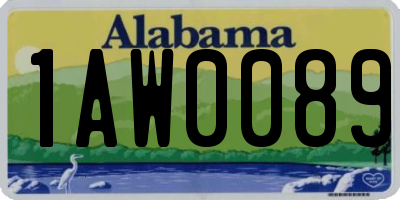 AL license plate 1AW0089