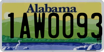 AL license plate 1AW0093