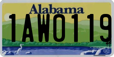 AL license plate 1AW0119