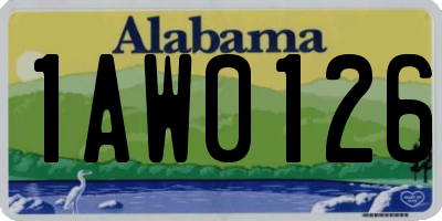 AL license plate 1AW0126