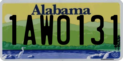 AL license plate 1AW0131