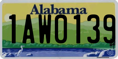 AL license plate 1AW0139