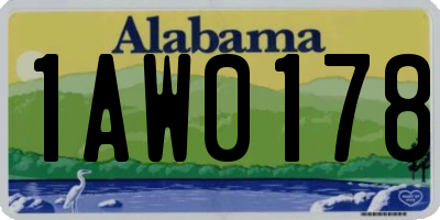 AL license plate 1AW0178