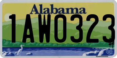 AL license plate 1AW0323