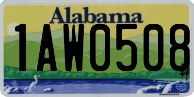 AL license plate 1AW0508
