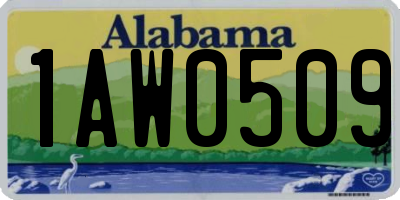 AL license plate 1AW0509