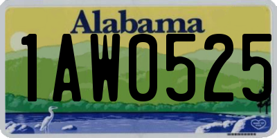 AL license plate 1AW0525