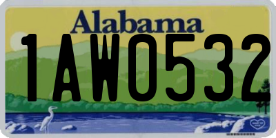 AL license plate 1AW0532