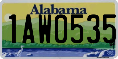 AL license plate 1AW0535
