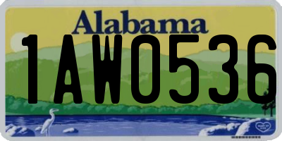AL license plate 1AW0536