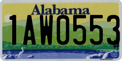 AL license plate 1AW0553