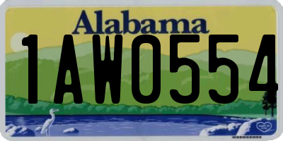 AL license plate 1AW0554