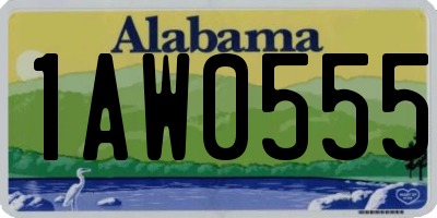 AL license plate 1AW0555