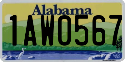 AL license plate 1AW0567