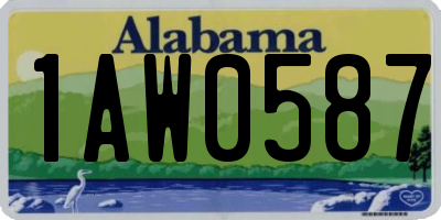 AL license plate 1AW0587