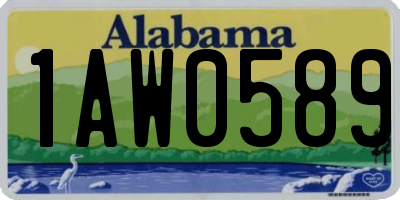 AL license plate 1AW0589