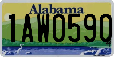 AL license plate 1AW0590