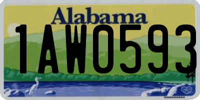 AL license plate 1AW0593