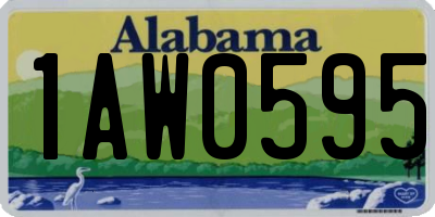 AL license plate 1AW0595