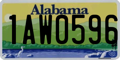 AL license plate 1AW0596
