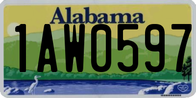 AL license plate 1AW0597