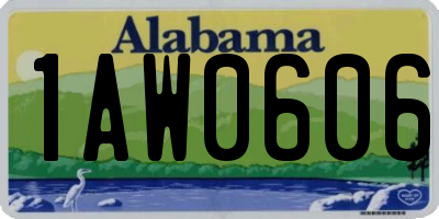 AL license plate 1AW0606