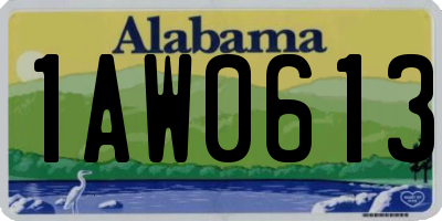 AL license plate 1AW0613