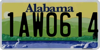 AL license plate 1AW0614