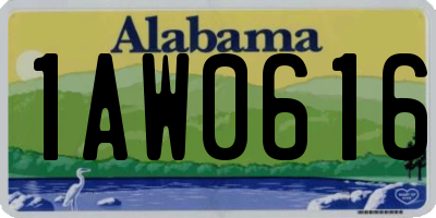 AL license plate 1AW0616