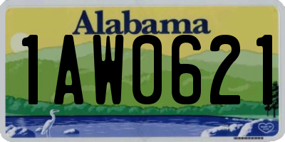 AL license plate 1AW0621