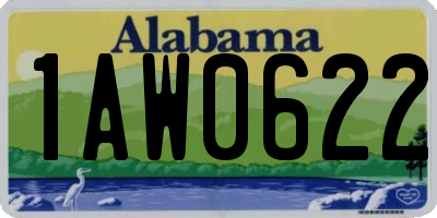 AL license plate 1AW0622