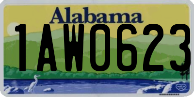 AL license plate 1AW0623