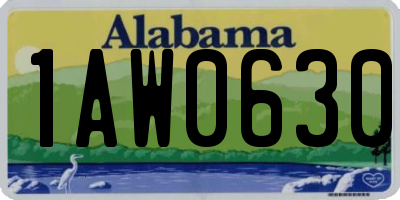 AL license plate 1AW0630