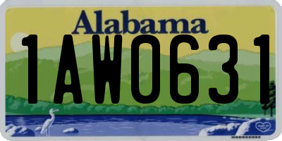AL license plate 1AW0631