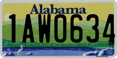 AL license plate 1AW0634