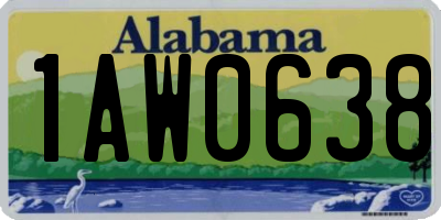 AL license plate 1AW0638