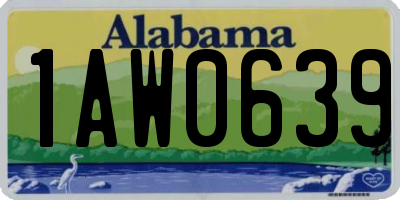 AL license plate 1AW0639