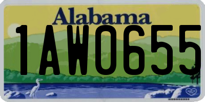 AL license plate 1AW0655