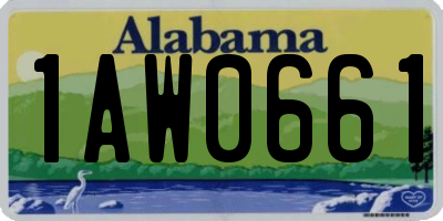AL license plate 1AW0661