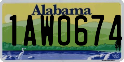 AL license plate 1AW0674