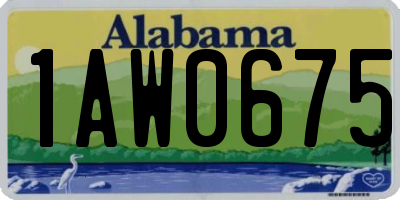 AL license plate 1AW0675