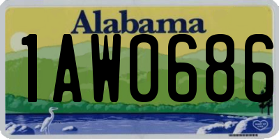 AL license plate 1AW0686