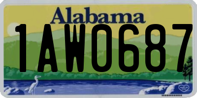 AL license plate 1AW0687