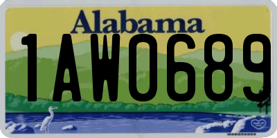 AL license plate 1AW0689